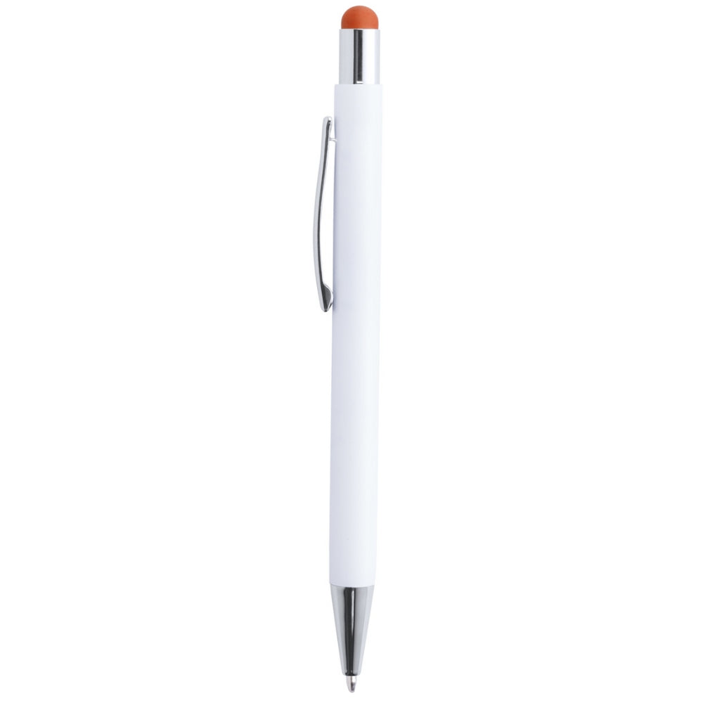 MissKraft -  5 Stylos à bille à graver Wirly Blanc embout Orange