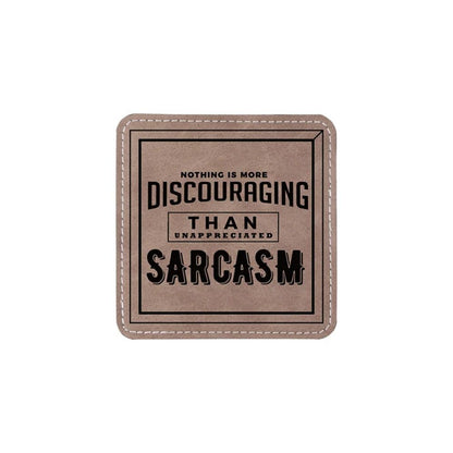 MissKraft - Sublimation - Sous-verre Rectangulaire en Cuir - 10 x 10 cm - Gris/Noir