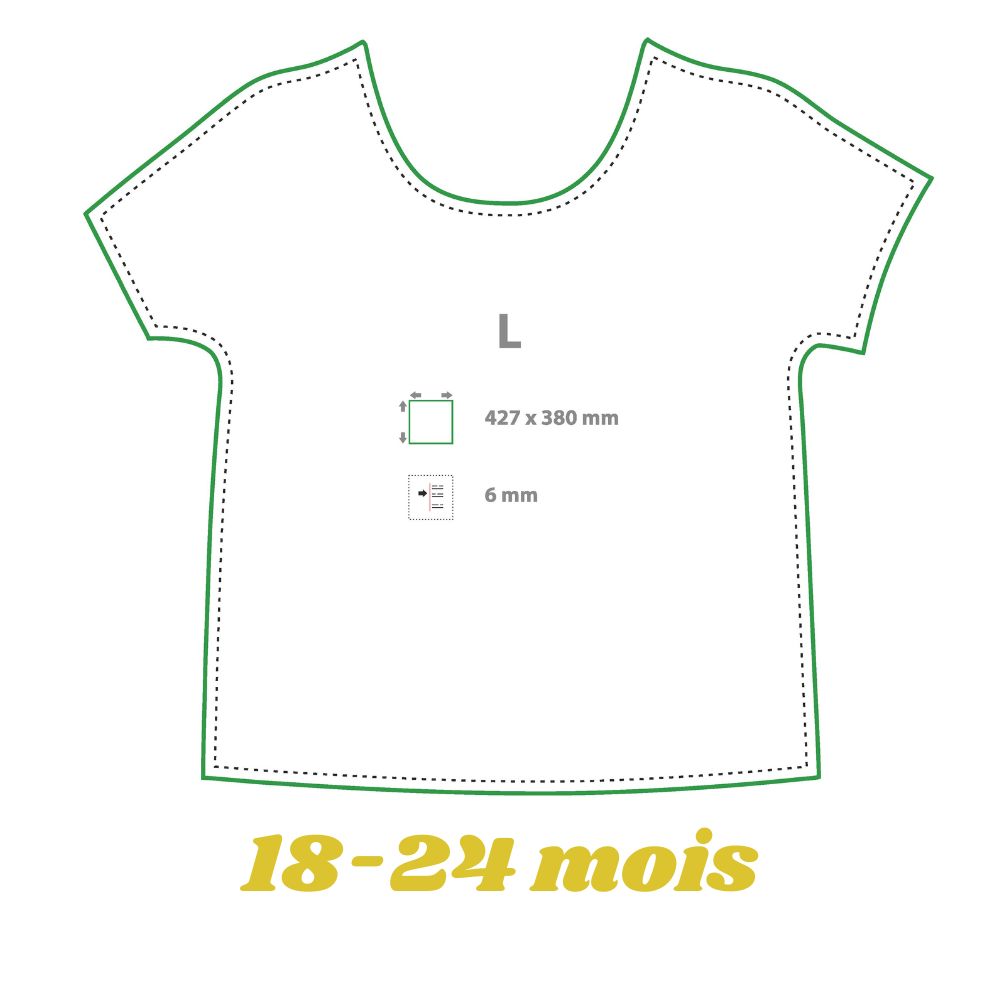 MissKraft - Sublimation - T-shirt Bébé - Blanc - 18/24 mois