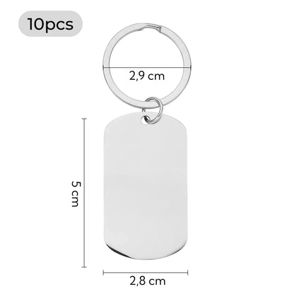 xTool - 10 Porte-clés militaire - Acier inoxydable