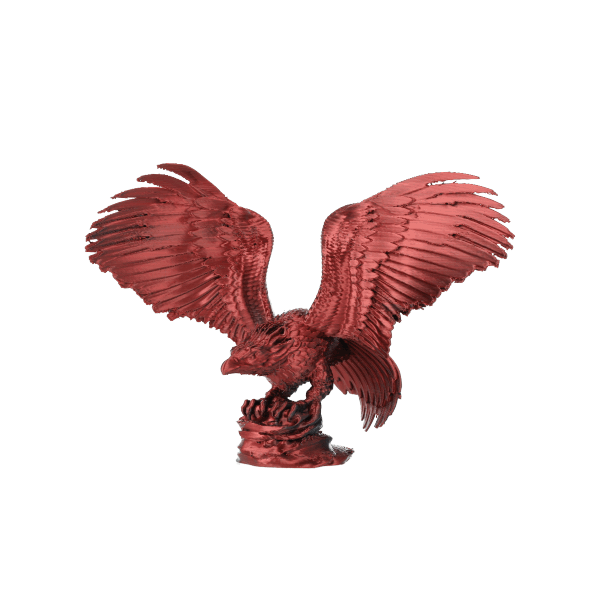 Mystic Red rosa3D print tourne