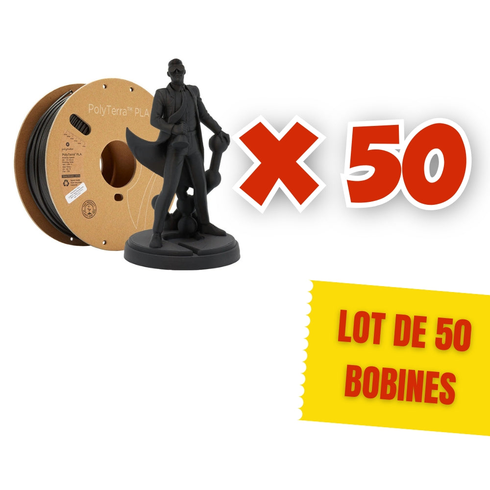 Pack 50 Polyterra Charcoal Black
