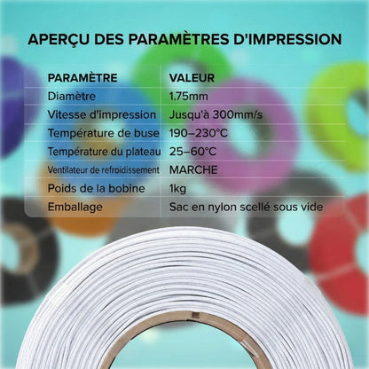 Panchroma PLA - Marbre Blanc (Marble White) - 1,75 mm - 1 kg - Refill