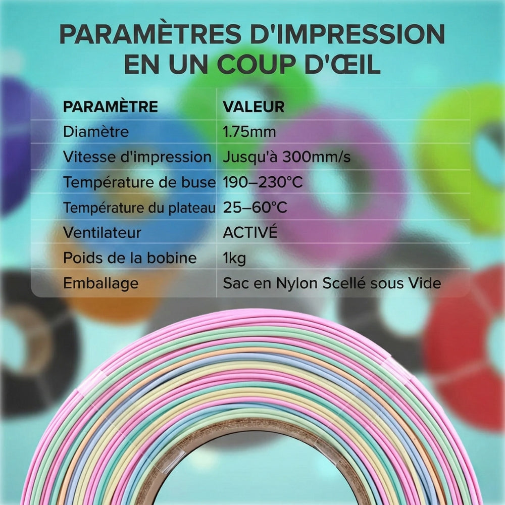 Panchroma PLA - Mat Vert Forêt (Matte Forest Green) - 1,75 mm - 1 kg - Refill
