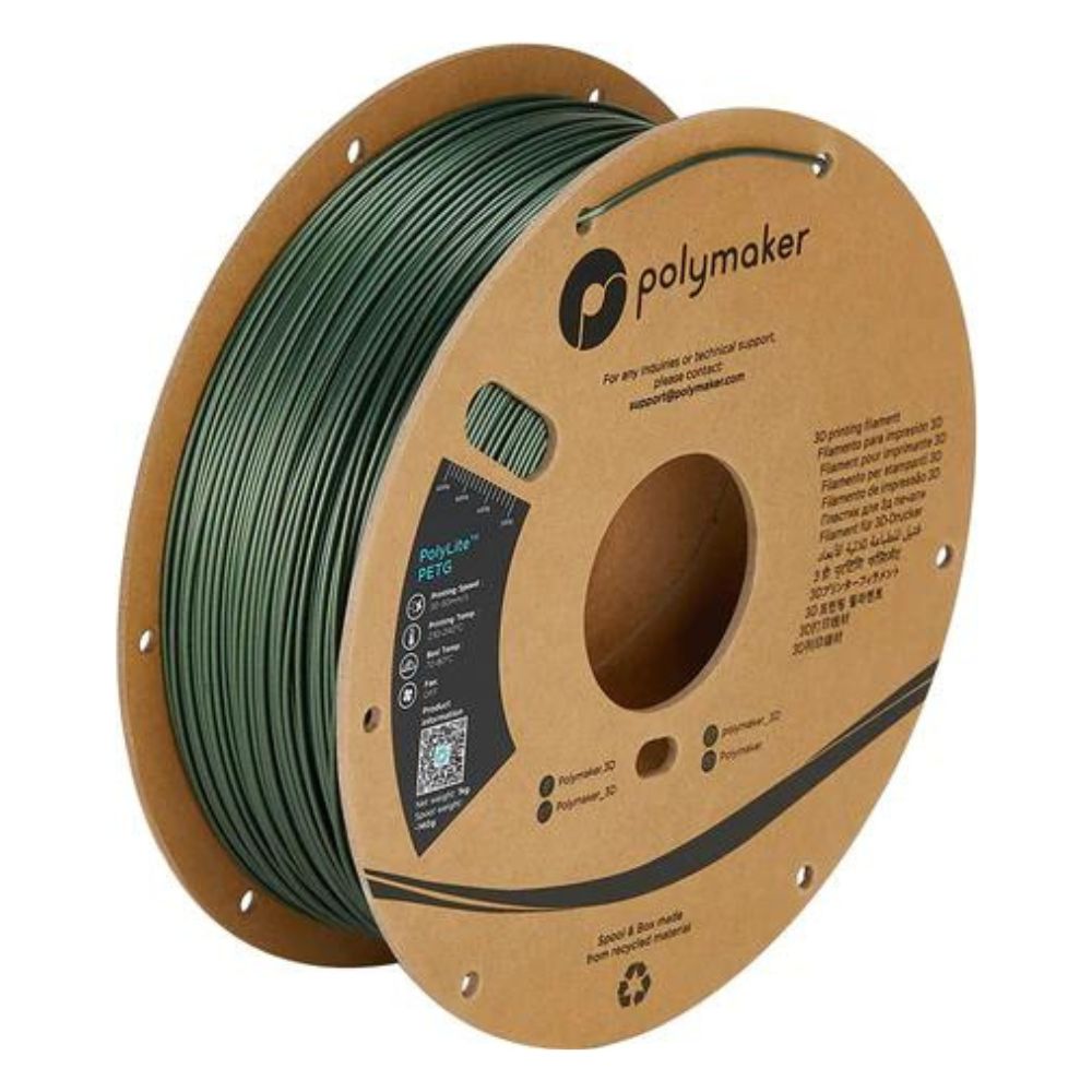 Polymaker - PolyLite PETG - Vert Foncé (Dark Green) - 1,75 mm - 1 kg