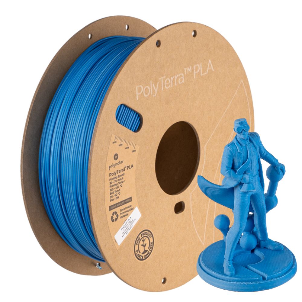 Polymaker - PolyTerra Dual PLA - Glacier - Bleu Glace/Foncé (Ice/lue) - 1,75 mm - 1 kg