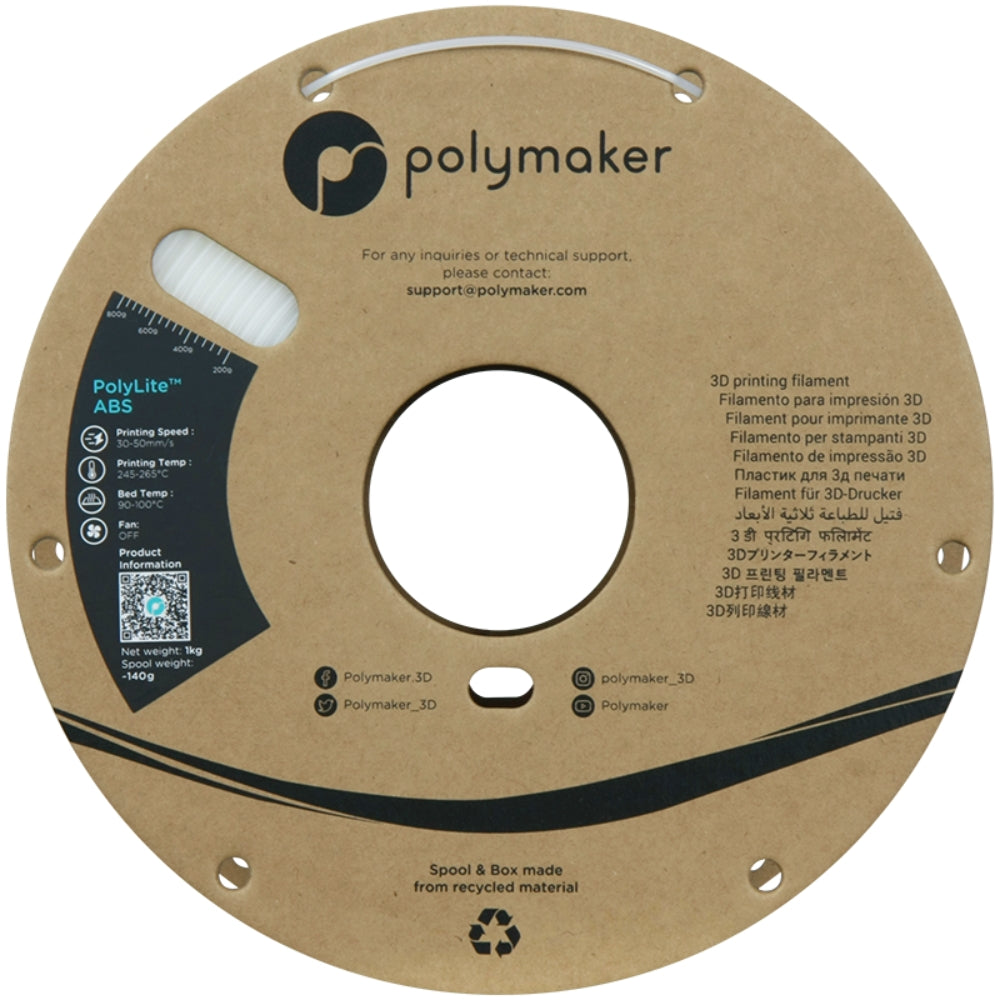 Polymaker - PolyLite ABS - Naturel (Natural) - 1,75 mm - 1 kg