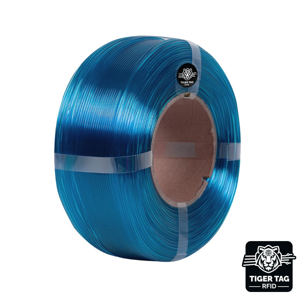 R3D - PLA Basic - Bleu Transparent (Transparent Blue) - 1,75 mm - 1 kg - Refill avec RFID TigerTag