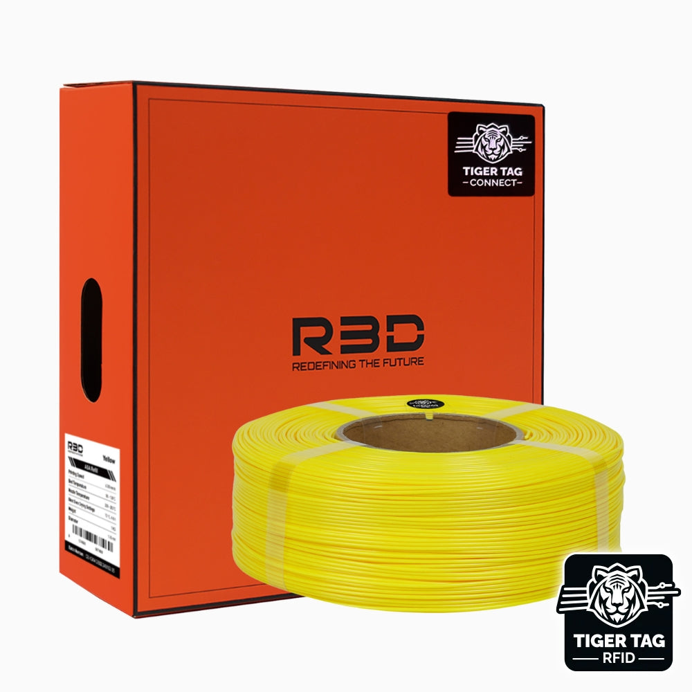 R3D - ASA - Jaune (Yellow) - 1,75 mm - 1 kg Refill avec RFID TigerTag