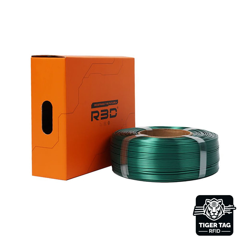 R3D - PLA High-Speed - Vert Soie (Silk Green) - 1,75 mm - 1 kg Refill avec RFID TigerTag