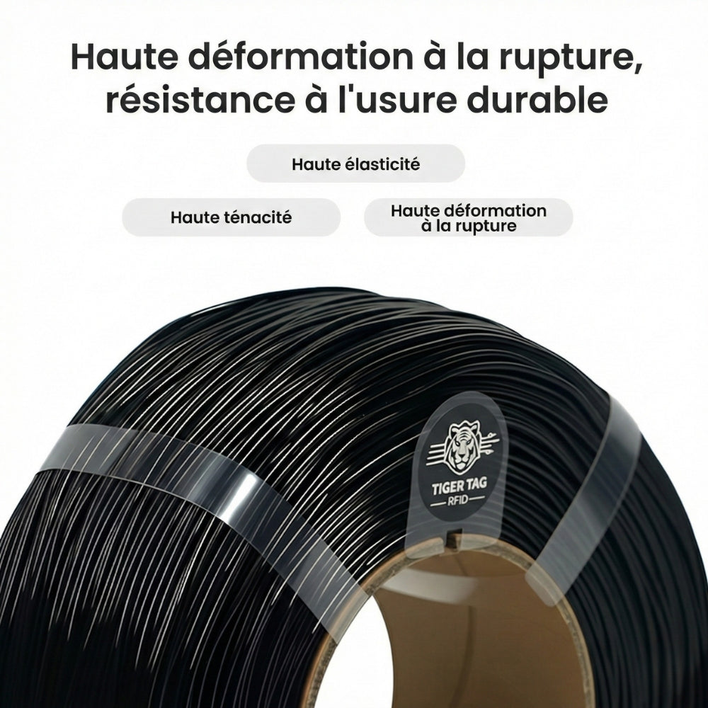 R3D - TPU (95A) - Noir (Black) - 1,75 mm - 1 kg - Refill avec RFID TigerTag