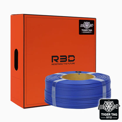 R3D - PLA High-speed - Bleu Saphir Mat (Matte Sapphire Blue) - 1,75 mm - 1 kg Refill avec RFID TigerTag
