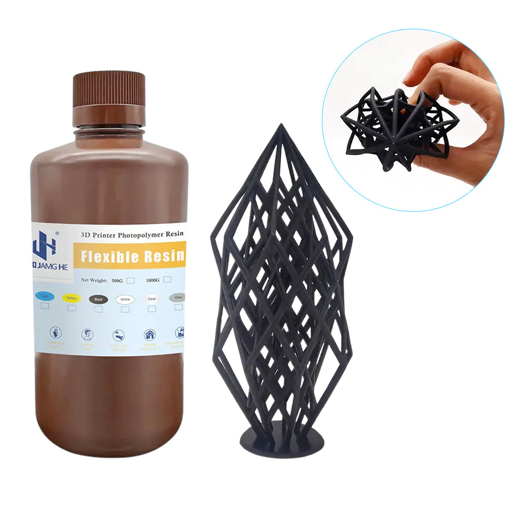Bouteille de résine Jamg He Flexible noir et son print