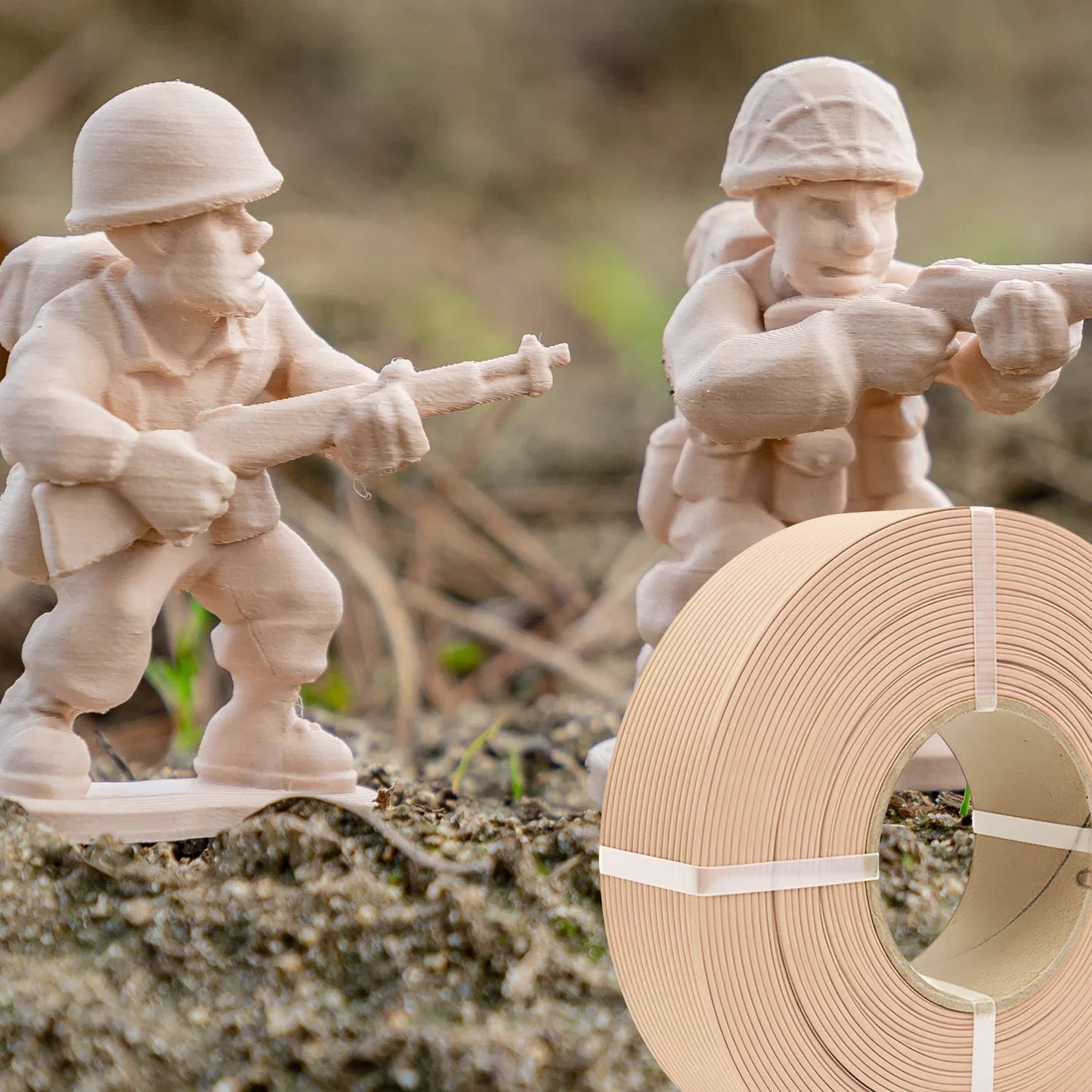 Panchroma PLA - Mat Beige Armée (Matte Army Beige) - 1,75 mm - 1 kg - Refill