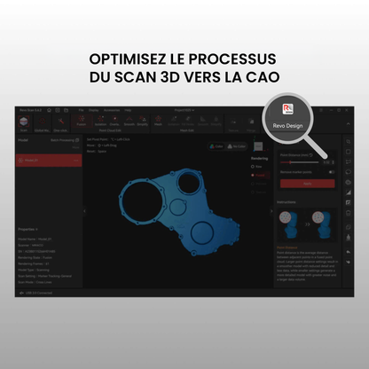 Revopoint - Revo Design - Logiciel CAO avancé pour la rétro-ingénierie - abonnement annuel