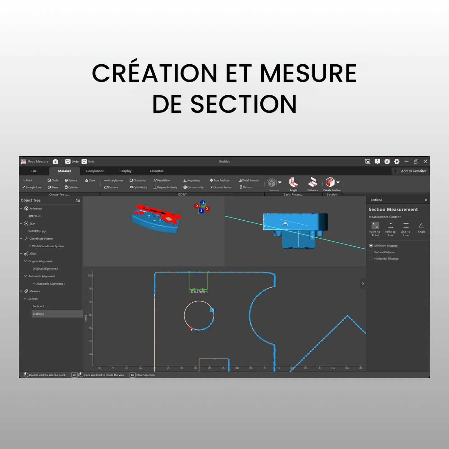 Revopoint - Revo Measure - Logiciel de mesure 3D et de tolérancement géométrique (GD&T) - Licence 1 an - Edition personnelle