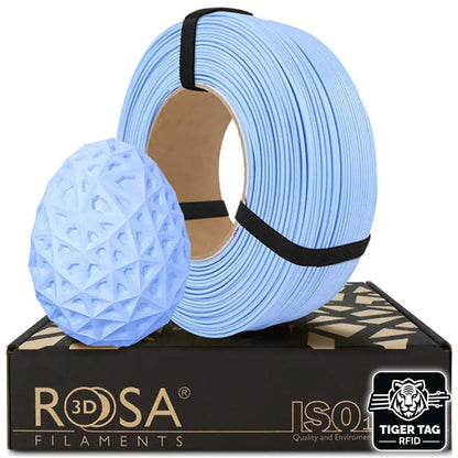 Rosa3D - PLA Pastel Macaron - Bleu (Blue) - 1,75 mm - 1 kg Refill avec RFID Tiger Tag
