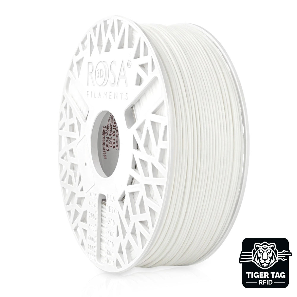 Rosa3D - HIPS High Impact HT - Blanc Naturel (Natural White) - 1,75 mm - 1 kg avec RFID TigerTag