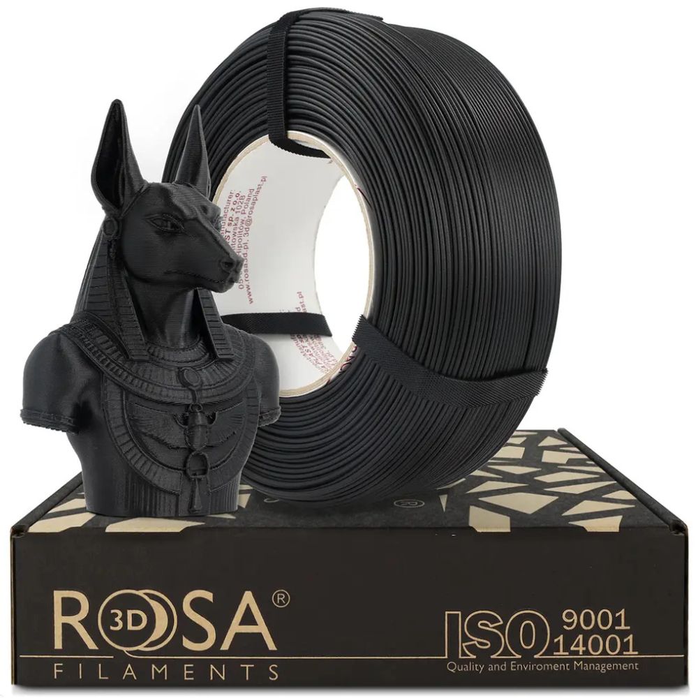 Rosa3D - PLA-CF Matt - Noir Carbone (Carbon Black) - 1,75mm - 1kg - Refill