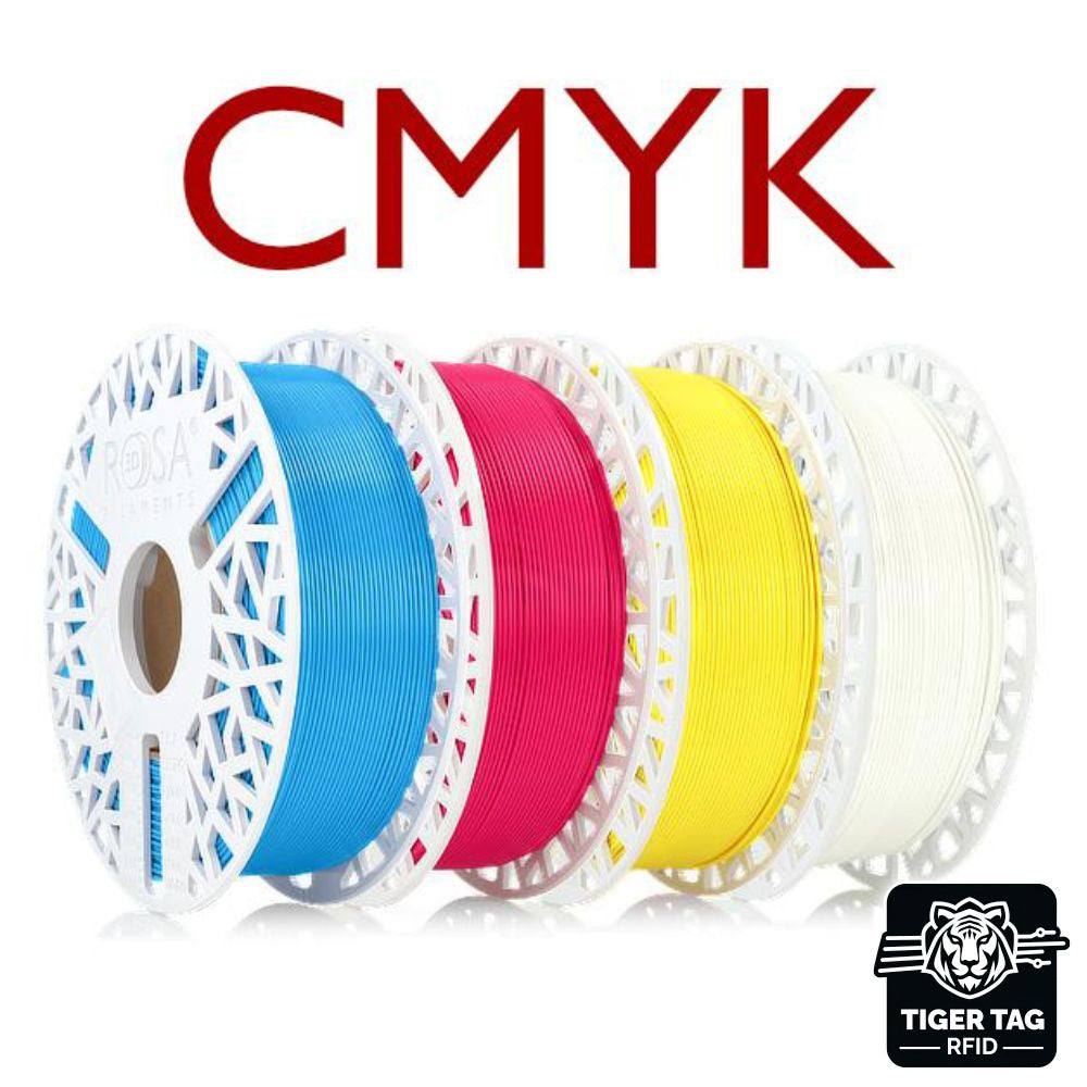 Rosa3D - CMYK Full Spectrum Lithophane - PLA Starter - 1,75 mm - 4 x 1 kg + Masterspools avec RFID TigerTag
