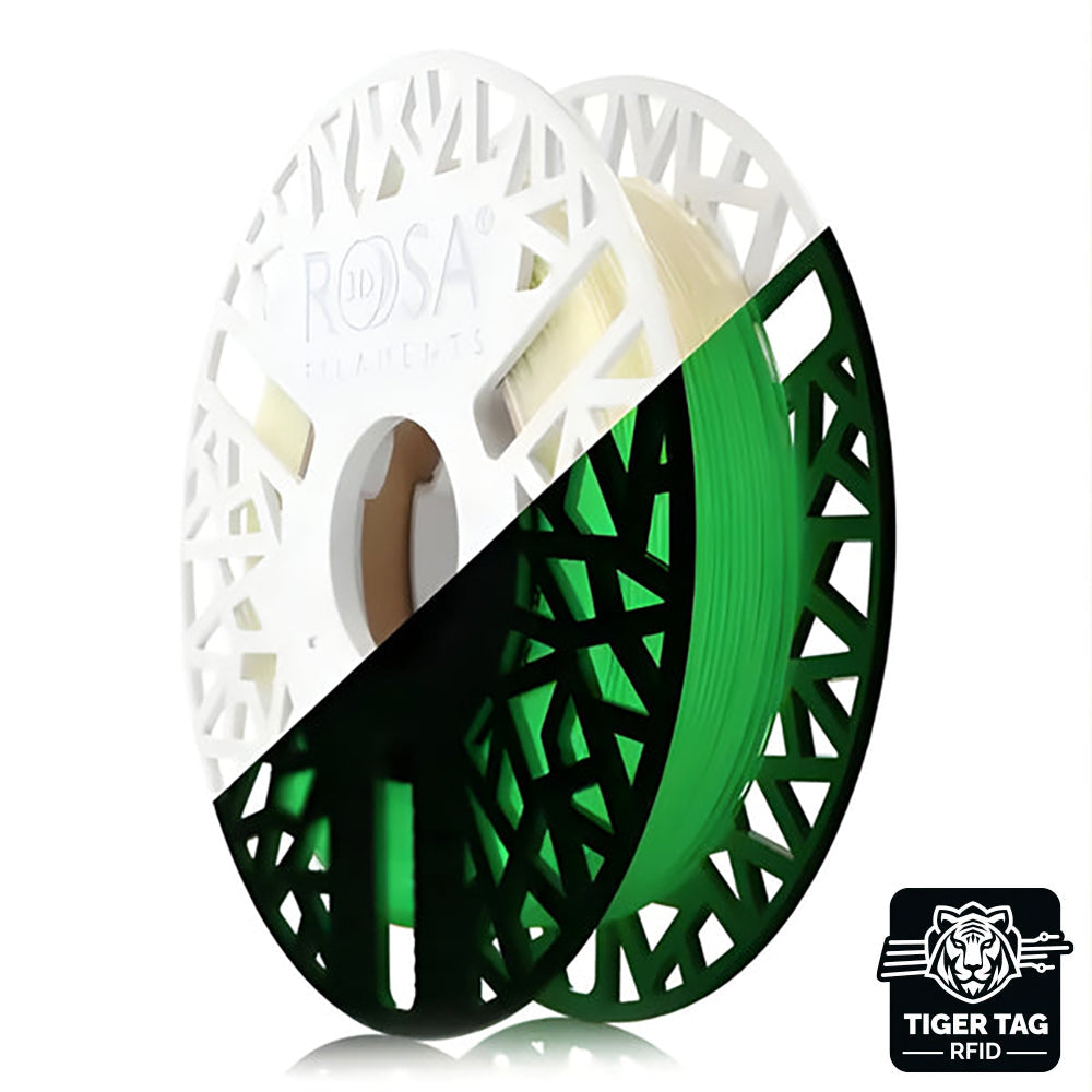 Rosa3D - ROSA-Flex 88A - Glow in the Dark - Vert (Green) 1,75 mm - 500 g avec RFID TigerTag