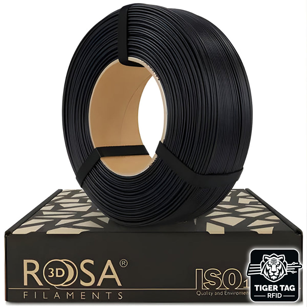 Rosa3D - PCTG+10CF - Noir (Black) - 1,75 mm - 1 kg Refill avec RFID TigerTag