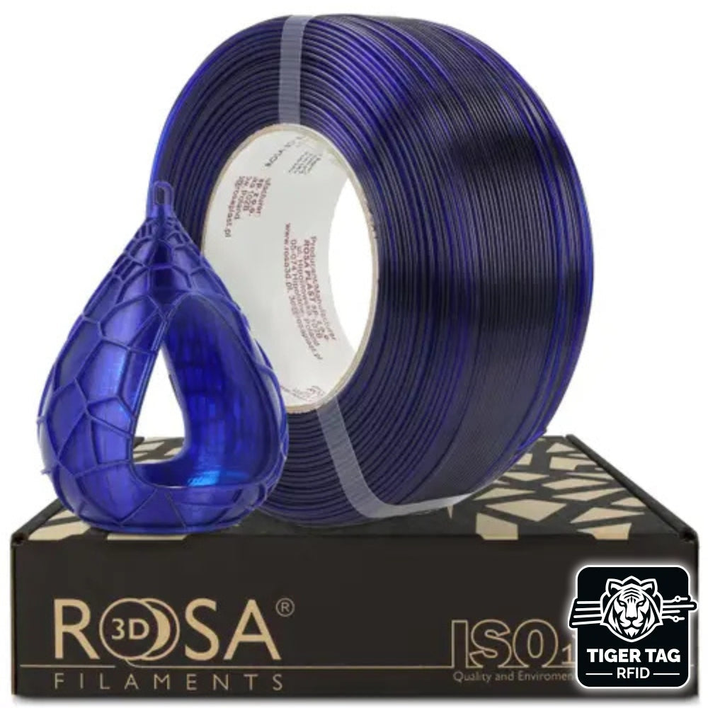 Rosa3D - PETG Standard HS - Bleu Marin (Ultramarine Blue Tr.) - 1,75 mm - 1 kg Refill RFID TigerTag