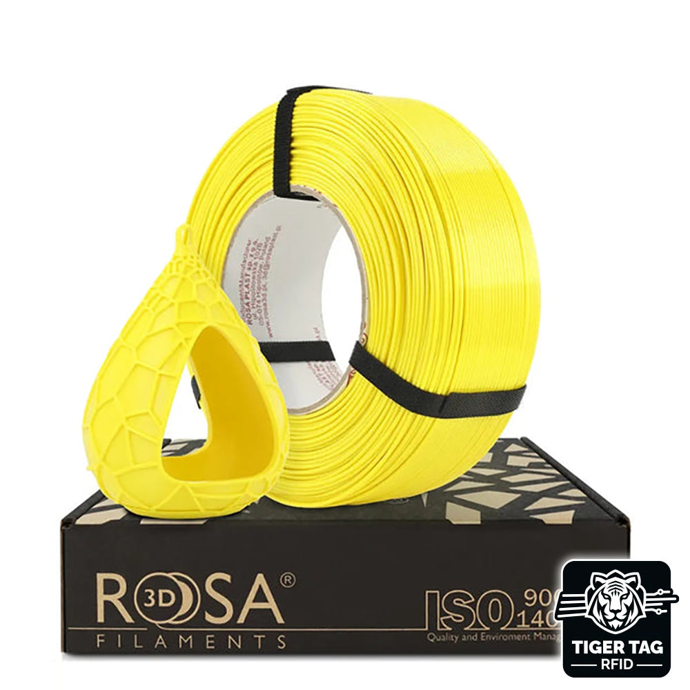 Rosa3D - PETG Standard HS - Jaune Lumineux (Bright Yellow) - 1,75 mm - 1 kg Refill avec RFID TigerTag