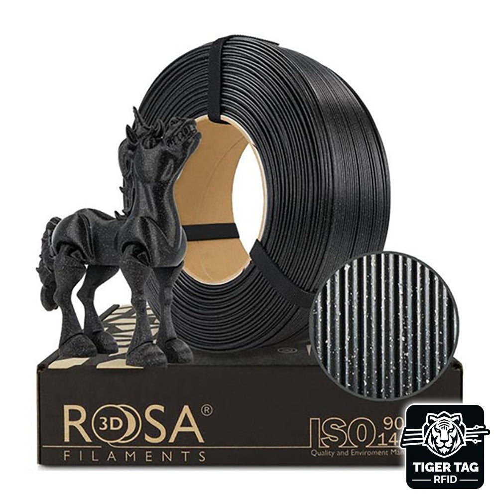 Rosa3D - PLA Galaxy - Noir (Black) - 1,75 mm - 1 kg Refill avec RFID TigerTag
