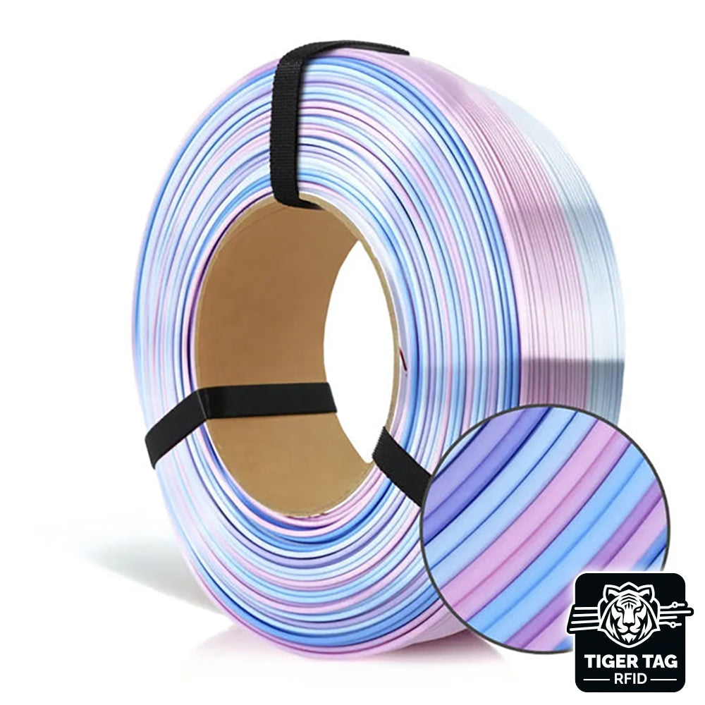 Rosa3D - PLA Rainbow - Arc-en-ciel Bonbon (Multicolour Silk Candy) - 1,75 mm - 1 kg Refill avec RFID TigerTag