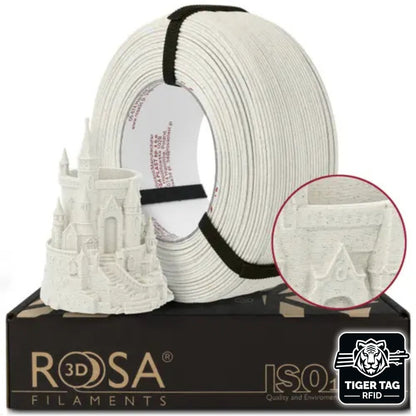 Rosa3D - PLA Speed - Blanc Chaud Matte (Matte Marble Ivory) - 1,75 mm - 1 kg Refill avec RFID TigerTag