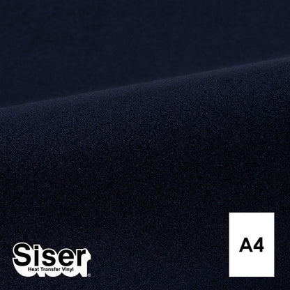 Siser - Flock - Feuille A4 Thermocollant - (S0014) Bleu Marine Velours - 20 x 30 cm