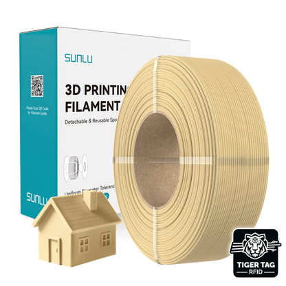 Sunlu - Wood PLA - Bois d'Erable (Maple Wood) - 1,75 mm - 1 kg - Refill avec RFID TigerTag