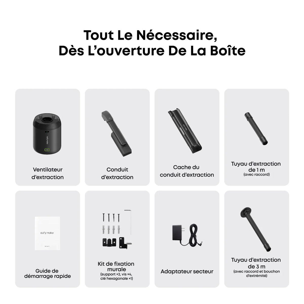 eufyMake - Kit de Conduit d'Evacuation (Exhaust Fan kit)