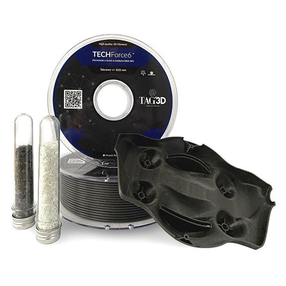 Tag3D - Nylon TECHForce 20GF/10CF - True Black (Neutre) - 1.75 mm - 1 kg