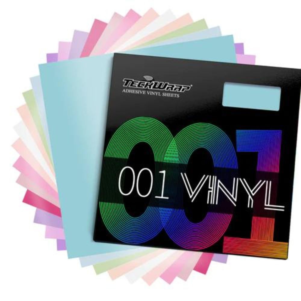 TeckWrapCraft - Vinyle - 12 feuilles Pastel  - 30 x 30 cm