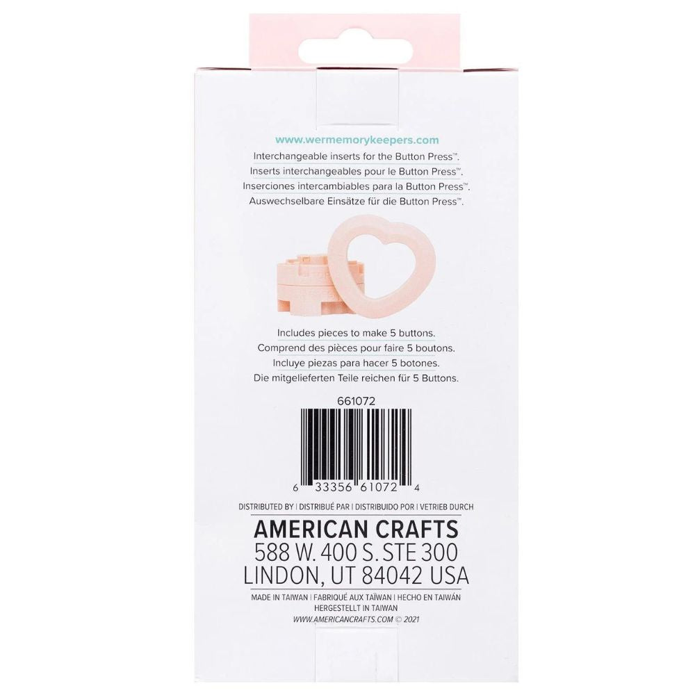 We R Memory - Button Press - Matrice Cœur + 5 badges - 58 mm