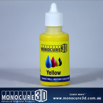 Monocure3D - Coffret de 4 pigments Cyan Magenta Jaune Noir - 30 ml