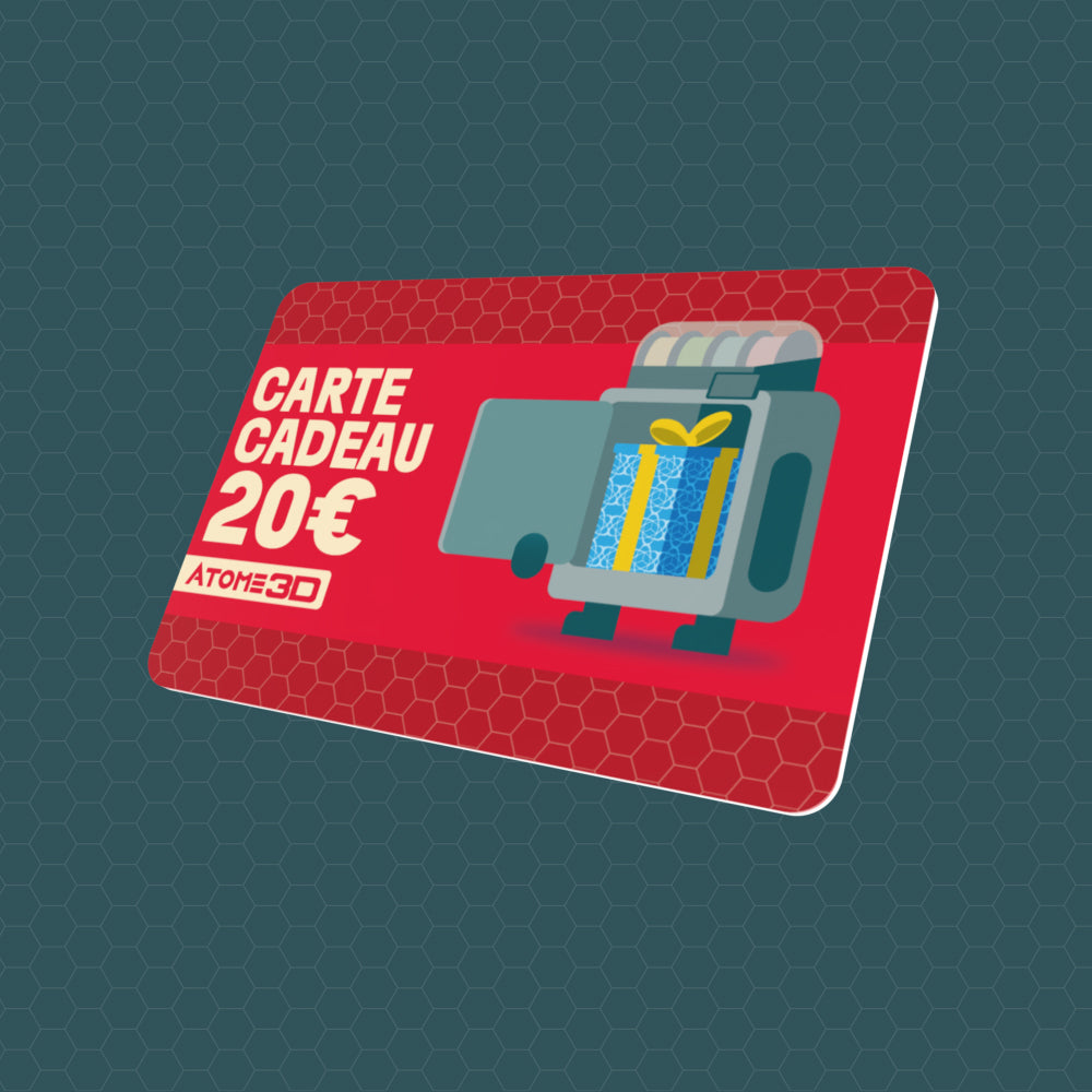 Carte Cadeau Atome3D.com : Le Cadeau Idéal pour les Passionnés d'Impression 3D