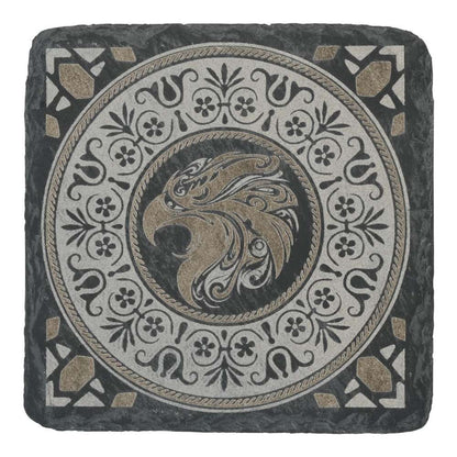 Creality - Sous-verres Carrés en Pierre Noire (Black Square Stone Coasters) - 10 x 10 cm - 5 pcs