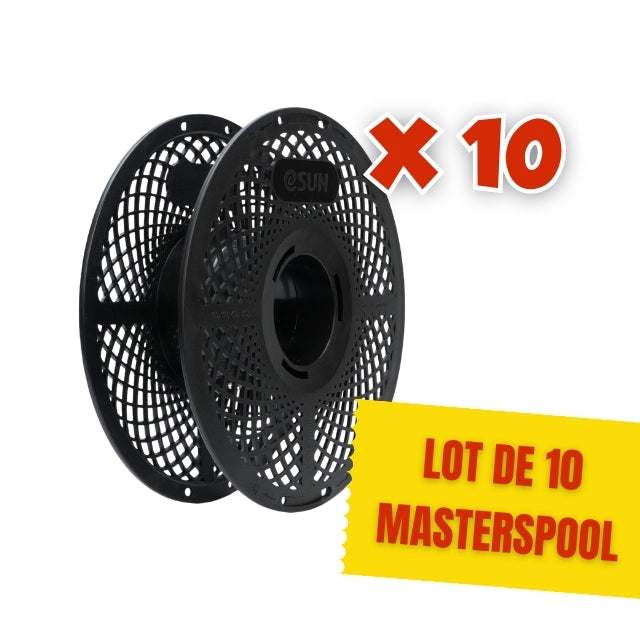 eSun - Lot de 10 eSpool+ v2.0 Noire - MasterSpool Bobine Réutilisable (Reusable Spool) ♻️ Consignées