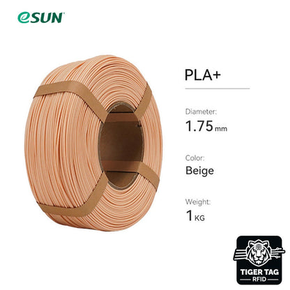 eSun - PLA+ - Beige - 1,75 mm - 1 kg Refill avec RFID TigerTag