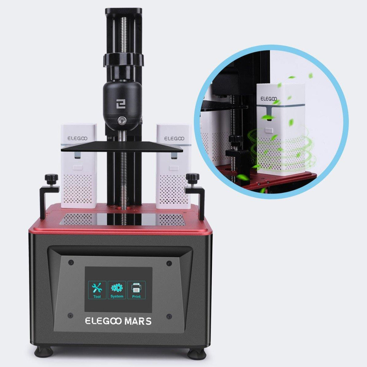 Elegoo - Kit 2 Mini Filtre Purificateurs d'Air