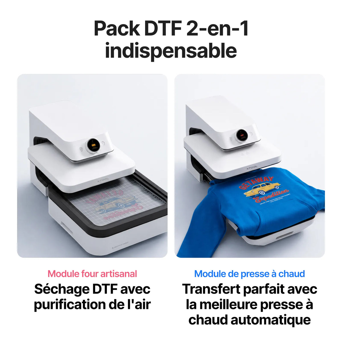 xTool - WonderPress - Presse à Chaud + Module Four de Création (Heat Press + Craft Oven Module)