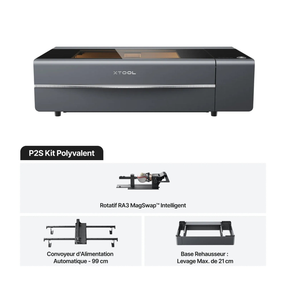 xTool - P2S  55W - Classe IV - Kit Polyvalent
