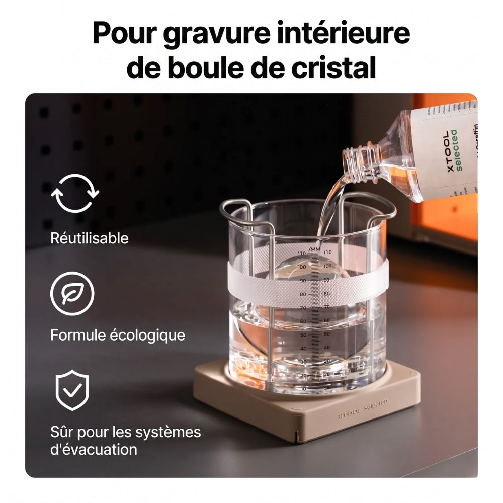xTool - Huile de Gravure Interne pour Boule de Cristal (Inner Engraving Oil) - 500 ml